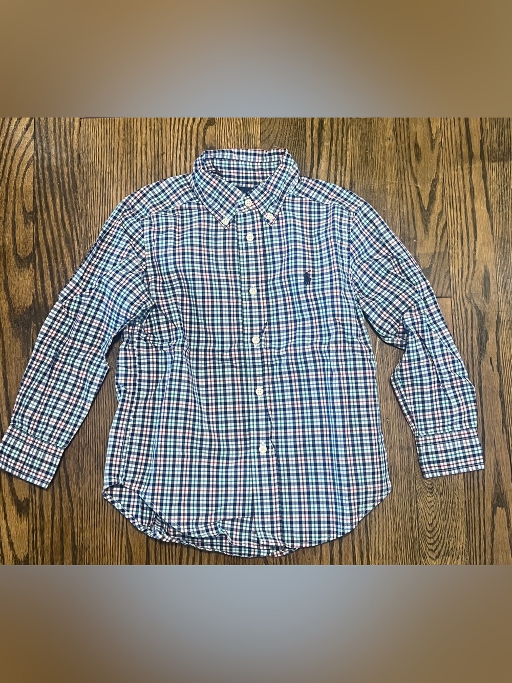 Ralph Lauren Multicolor Plaid Button-Down Shirt - Blue/Red/Green